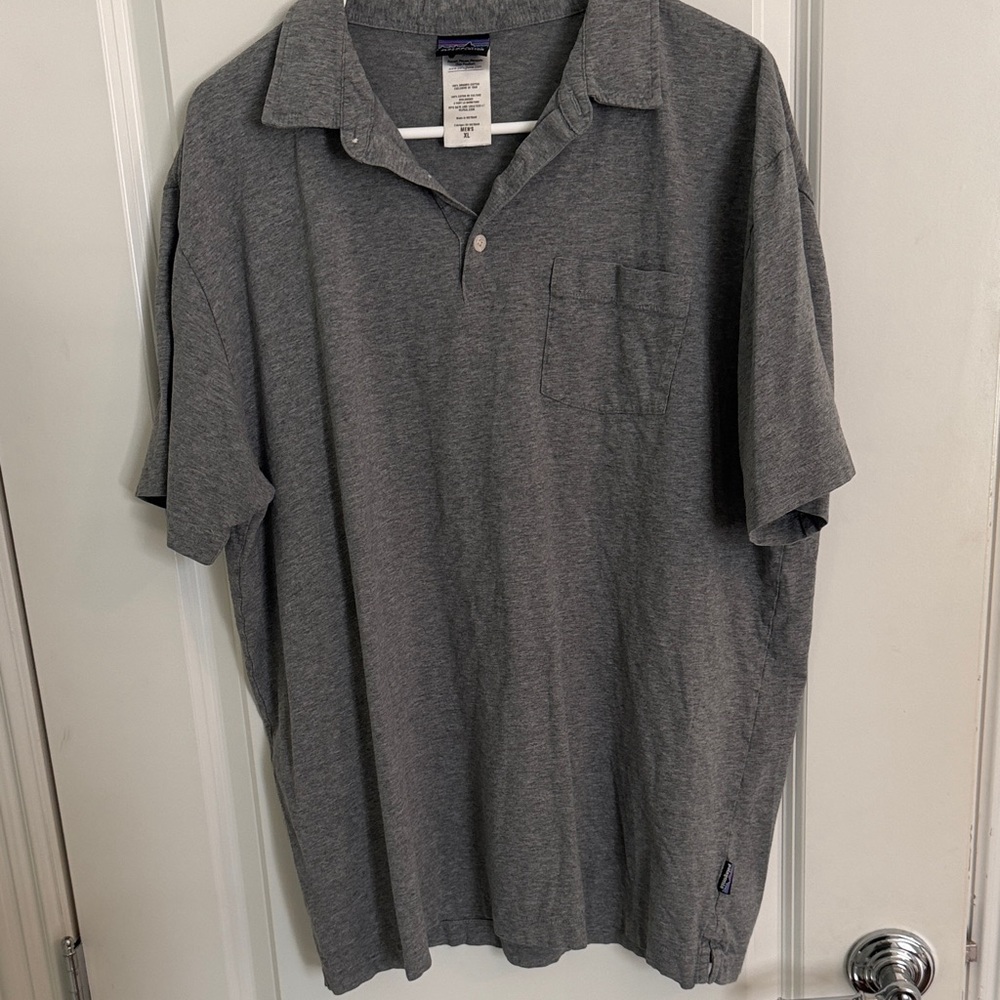 Patagonia Heather Gray Polo Shirt